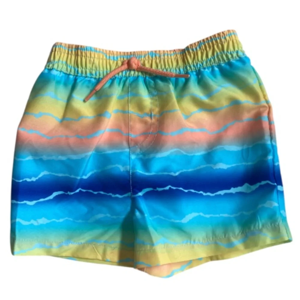Jumping Beans Tropical Print “Make Some Waves” Swim Rashguard Set NWT  18mths